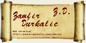 Zamfir Durkalić vizit kartica